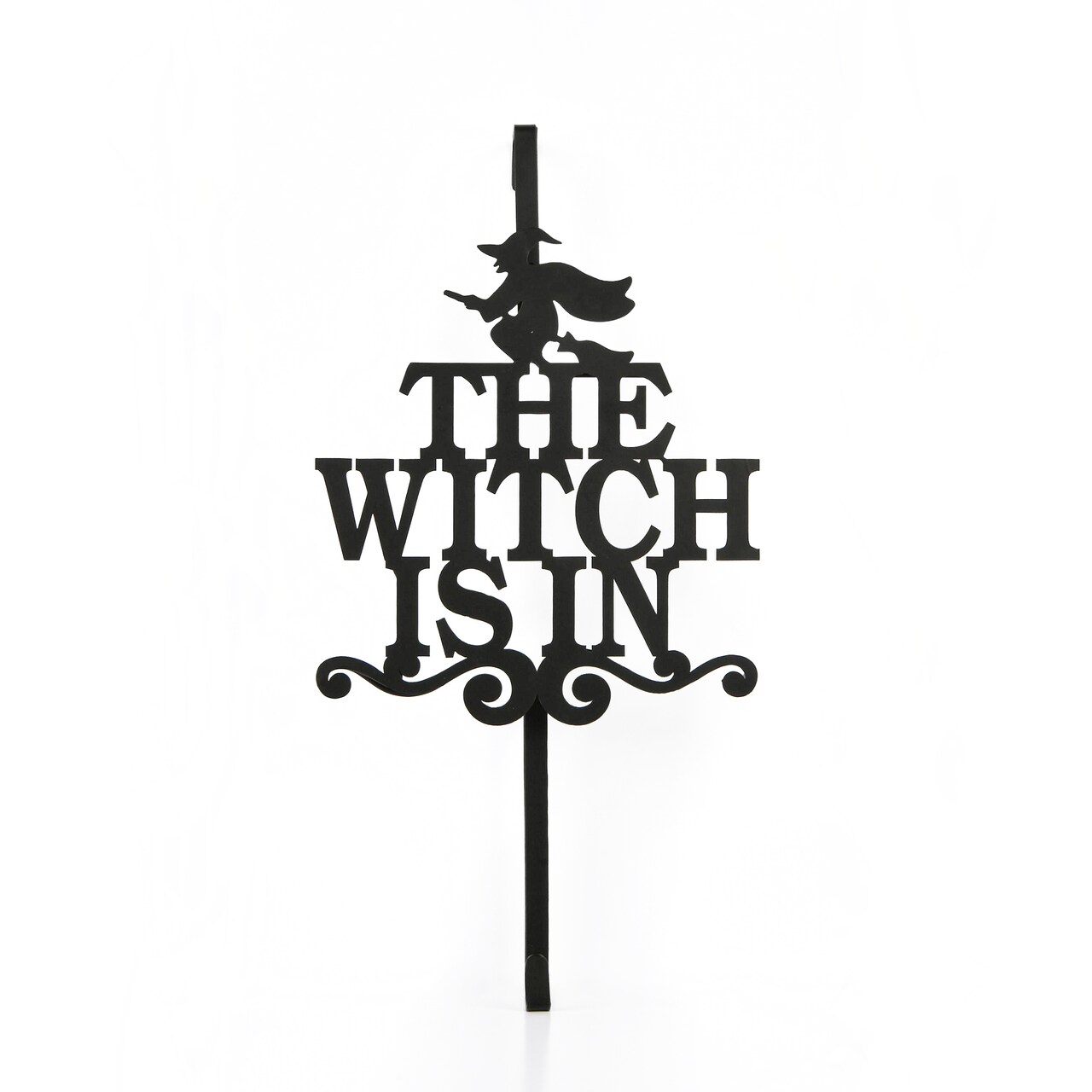 18&#x22; Halloween &#x201C;The Witch Is In&#x22; Wreath Hanger